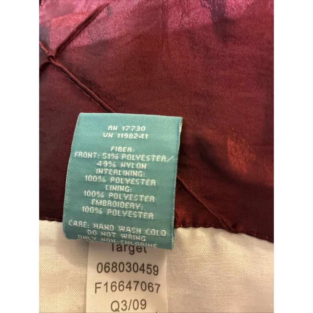 Pair Of Pintuck Taffeta Drapery Panels Burgundy 52x 82